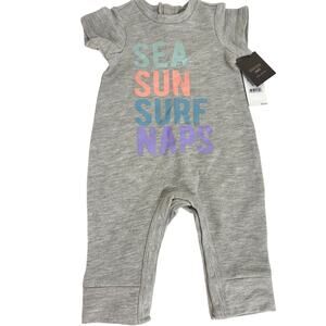 Grayson Mini Sea Sun Surf Naps Gray Jumpsuit Size 3-6 Months New